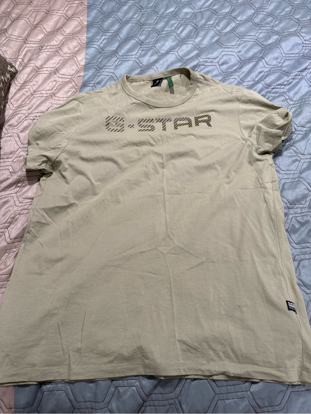 G-Star Raw Mens Logo Graphic Tee T-Shirt  Green XXL 100% cotton